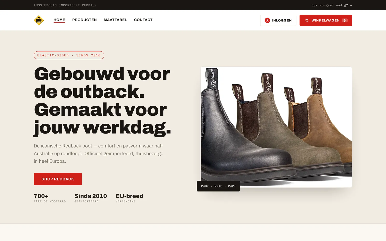 De webshop Aussieboots