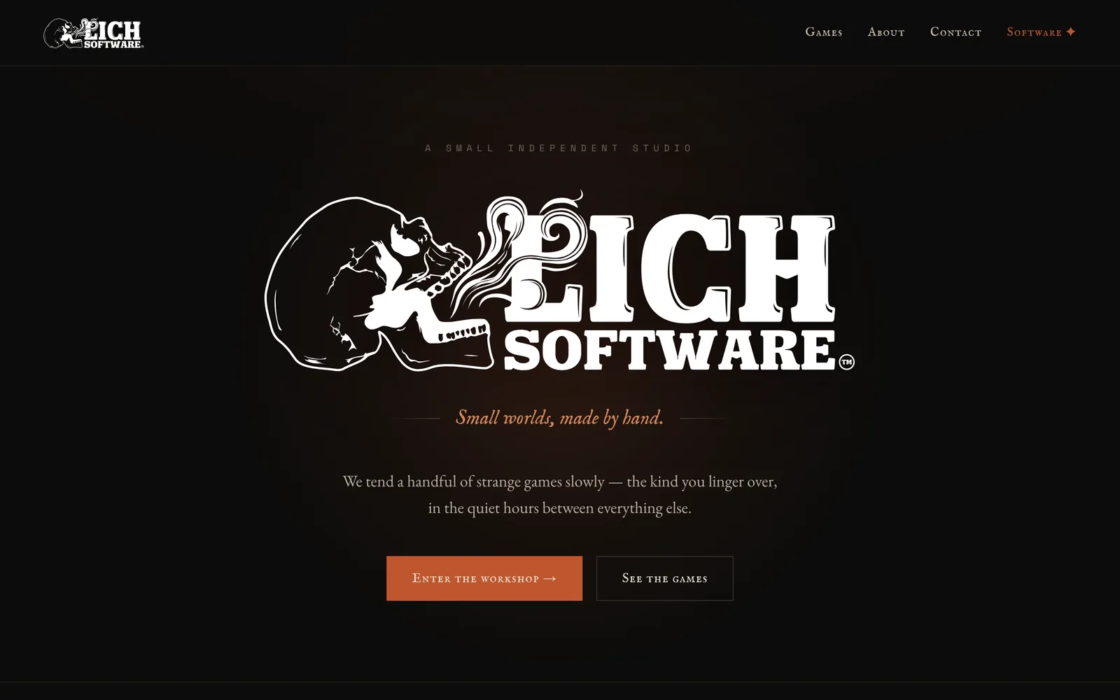 De startpagina van lich.software